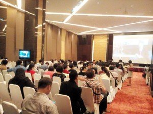 Suasana Pengenalan Kawasan Residensial Terbaru GardenVille di Tangerang, Senin (25/5/2015) 