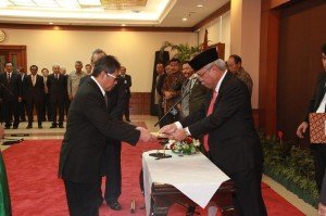 Menteri Pupera Basuki Hadimuljono melantik dan mengambil sumpah jabatan Syarif Burhanuddin sebagai Direktur Jenderal Penyediaan Perumahan