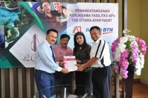 Direksi ADE PEDE Realty dan manajemen BTN usai penandatanganan kerjasama