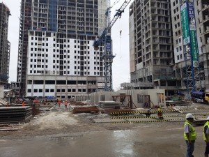 Progres pembangunan Rusun Atlet Kemayoran saat topping off beberapa waktu lalu