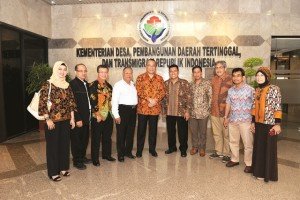 Tim dari Asosiasi Badan Permuswaratan Desa Nasional (Abpednas) saat audiensi dengan Menteri Desa PDTT Eko Putro Sandjojo