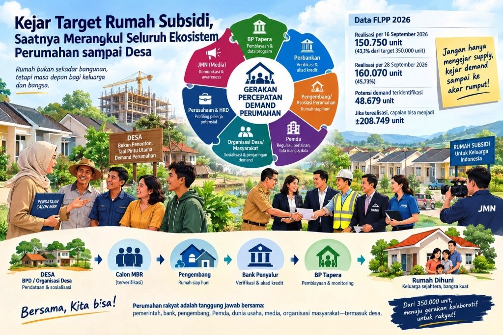 Kejar Target Rumah Subsidi, Saatnya Merangkul Seluruh Ekosistem Perumahan sampai Desa